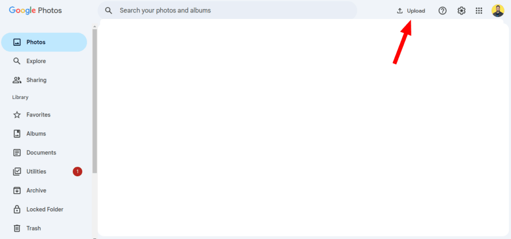 Click the upload button click the upload button